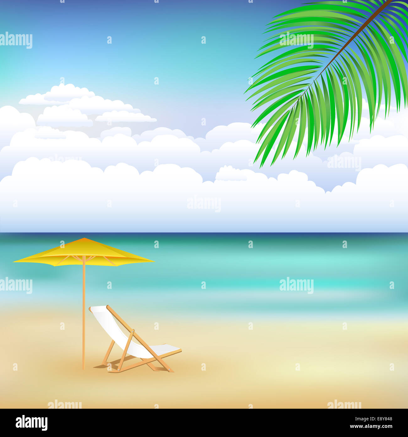 Beautiful Landscape With Beach Stock Photo - Alamy