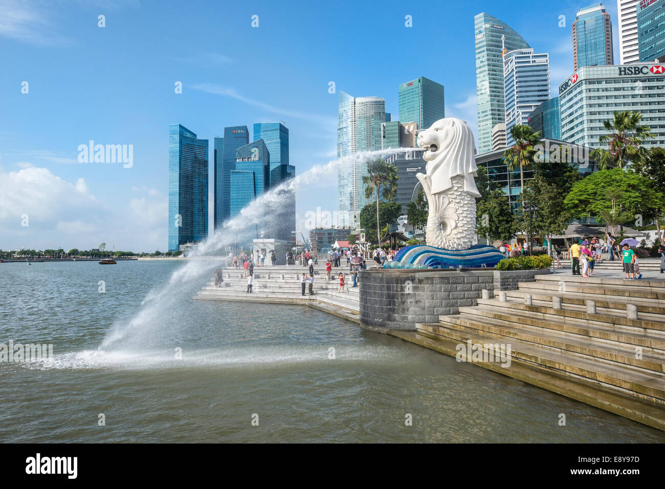 The Merlion, City’s Symbol, Singapore, Asia Stock Photo