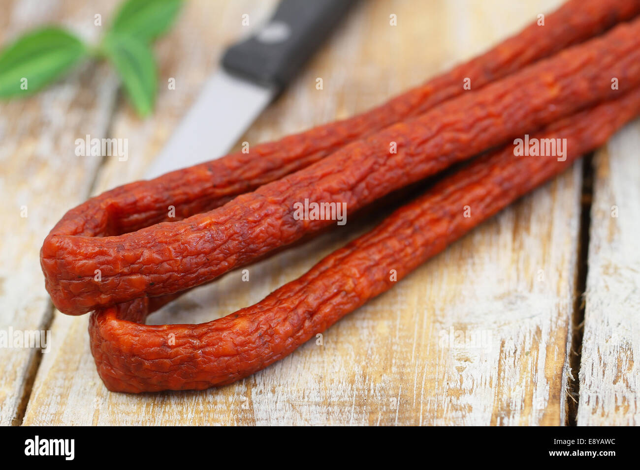 Traditional smoked pork sausages Stock Photo Alamy