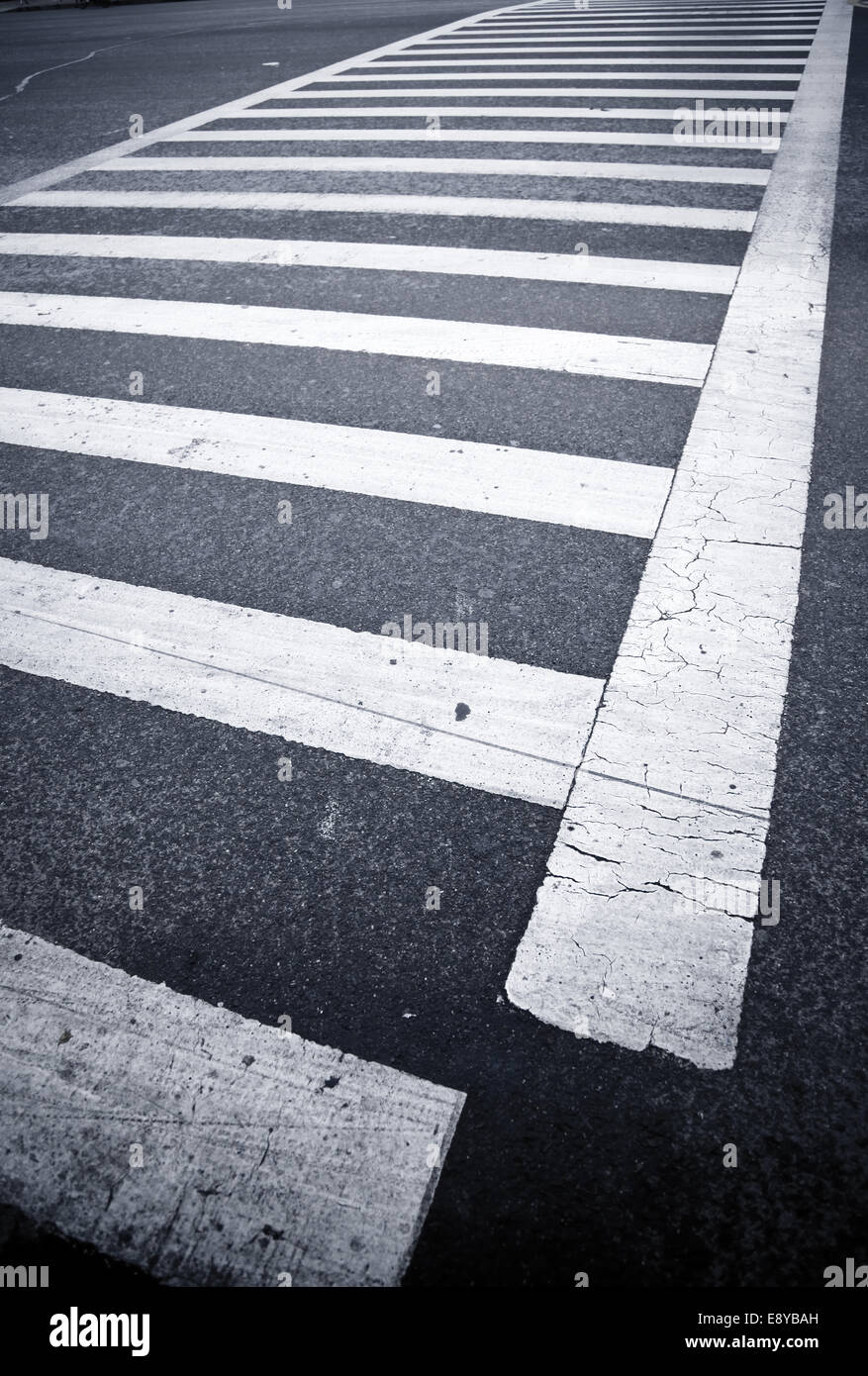 Zebra crossing black white stripes road hires stock photography and