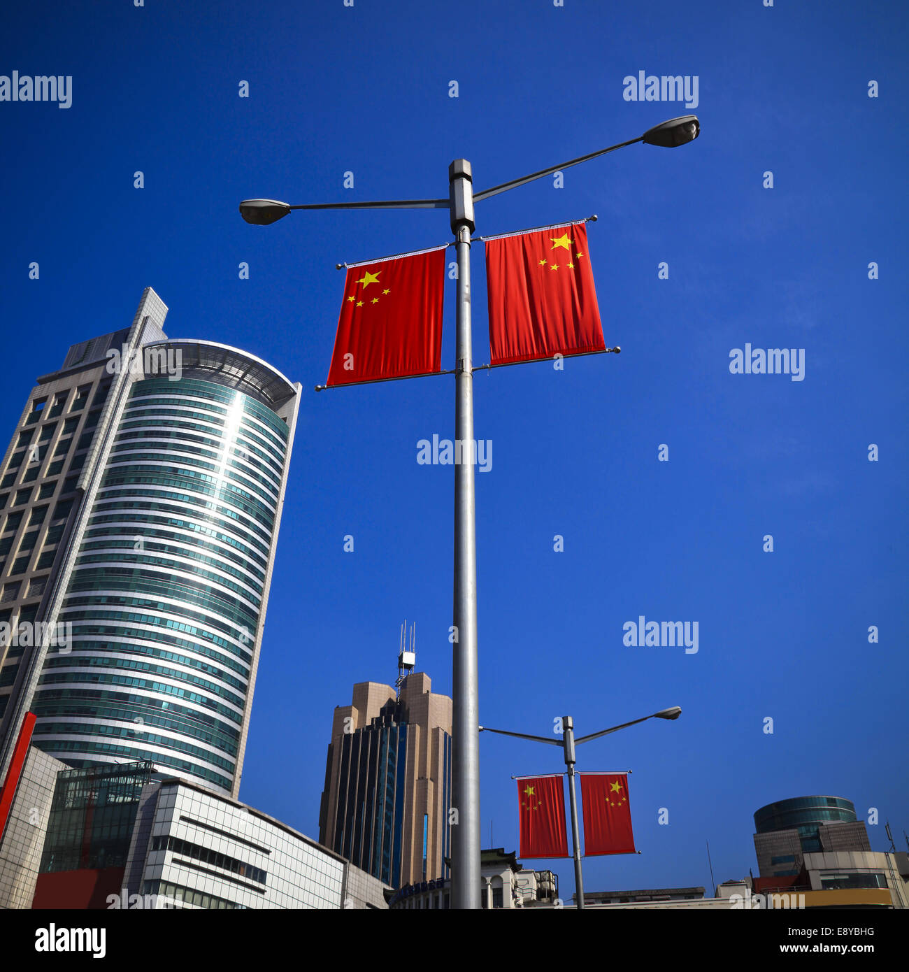 modern building on the blue sky background Stock Photo - Alamy