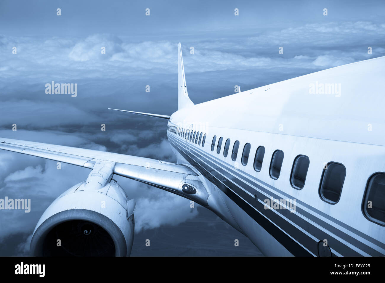 the airplane with the blue sky background Stock Photo - Alamy