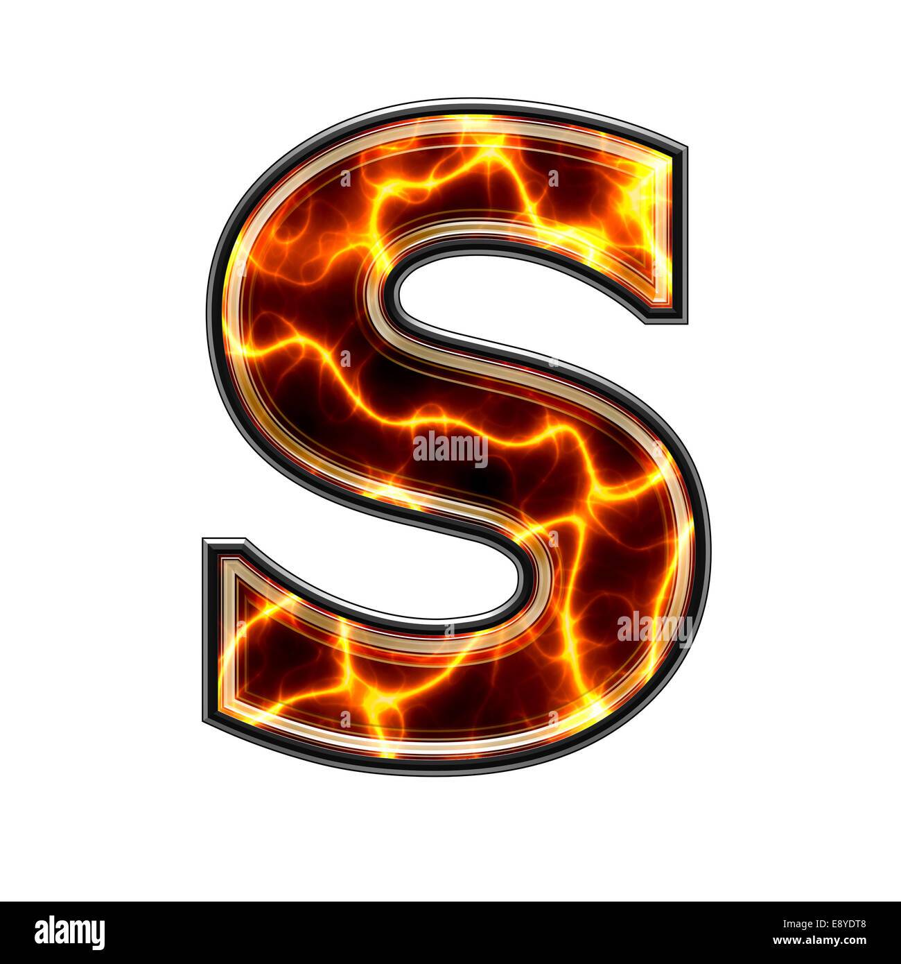 3d electric letter -S Stock Photo
