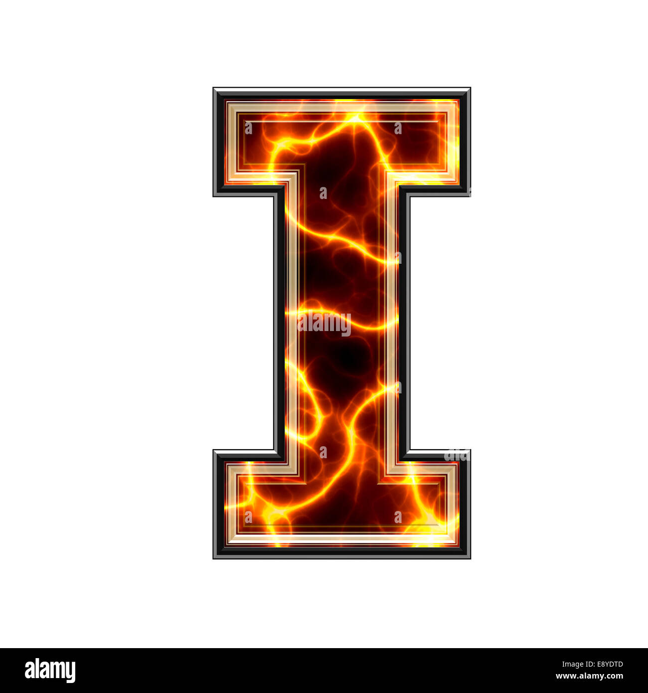 3d electric letter -I- Stock Photo