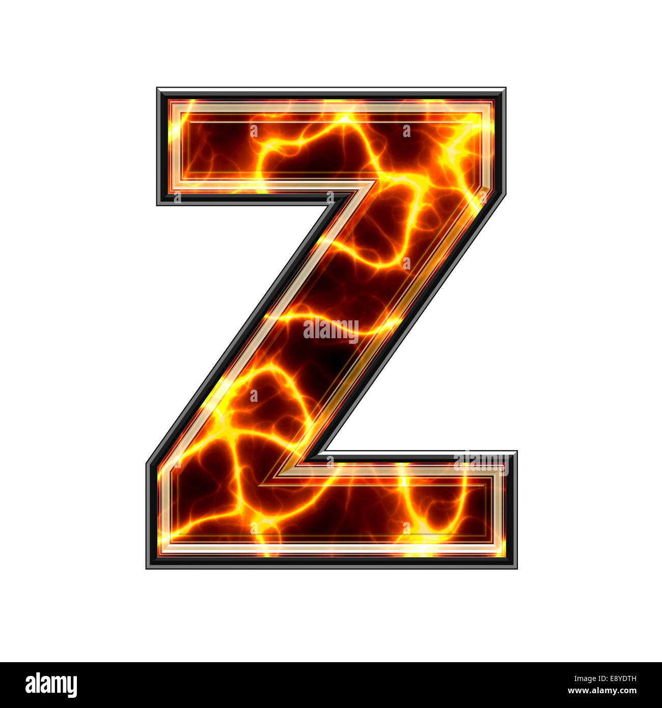 3d electric letter -Z- Stock Photo