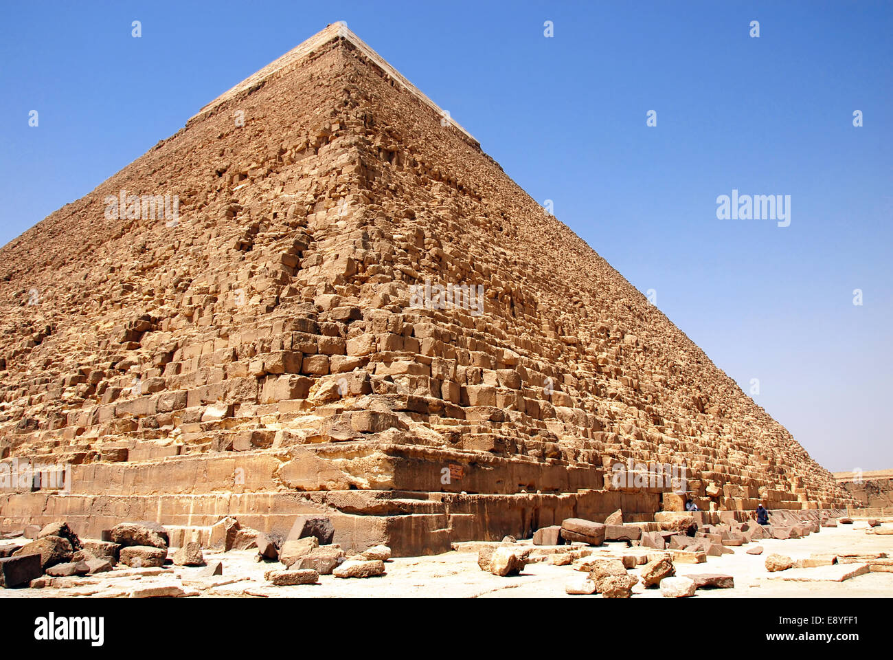 Kefren Pyramid on Giza, Cairo Stock Photo