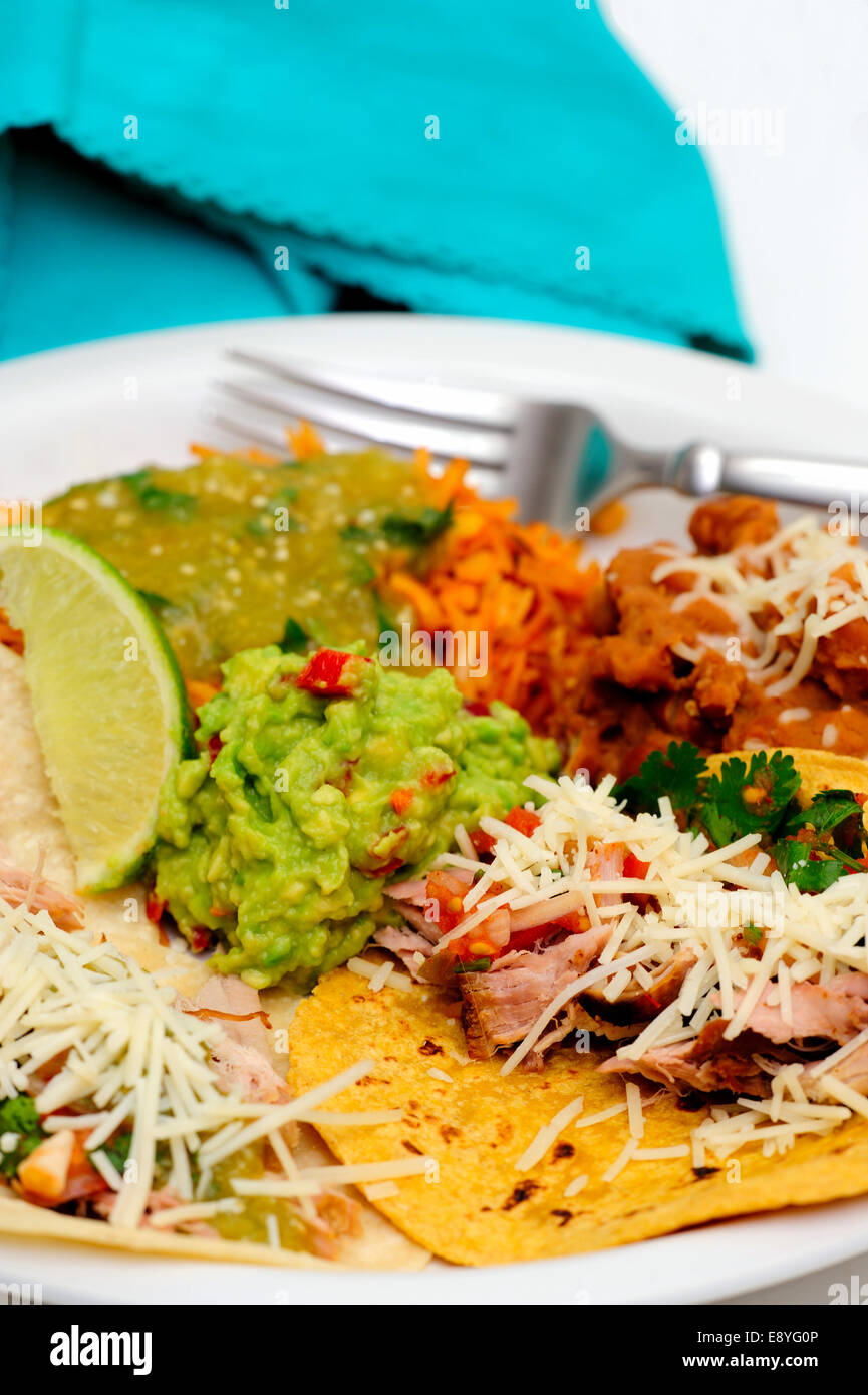 Carnitas Taco Meal Stock Photo