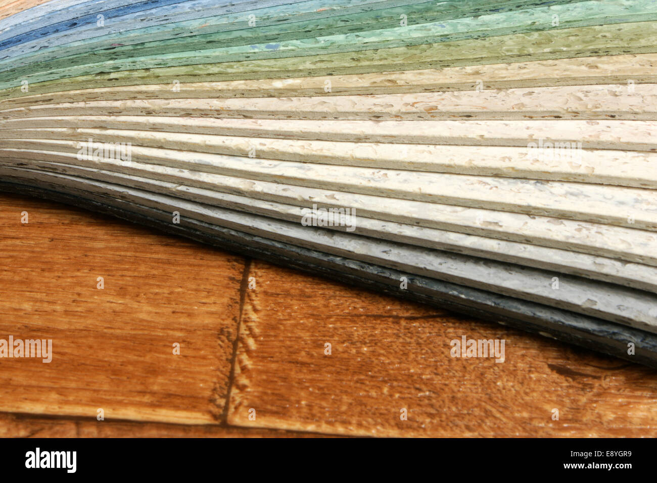 The samples of collection linoleum Stock Photo Alamy