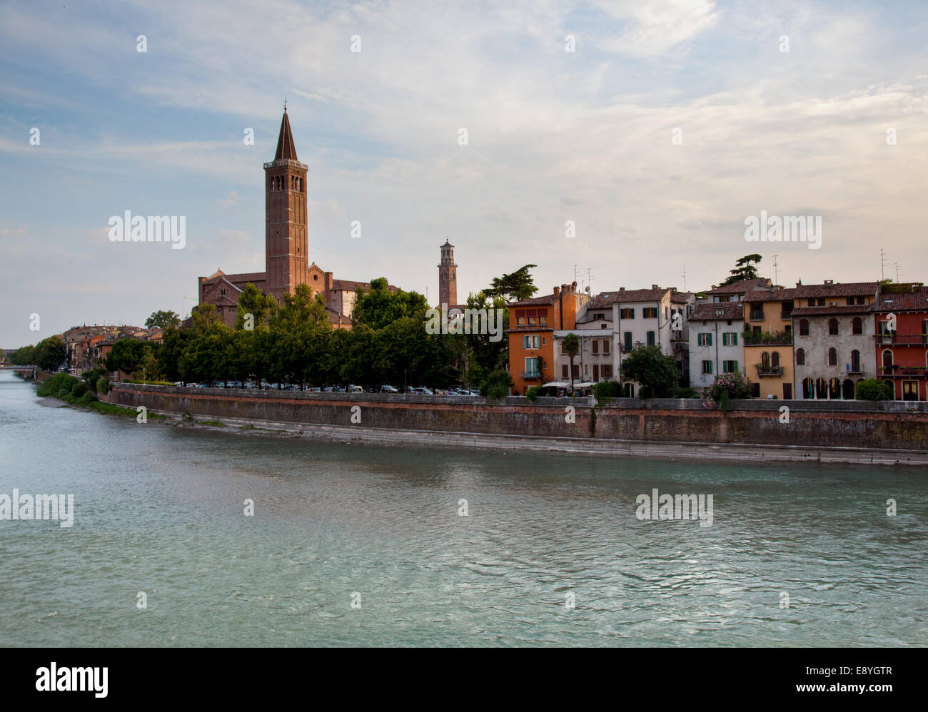 River front in Verona Stock Photo - Alamy