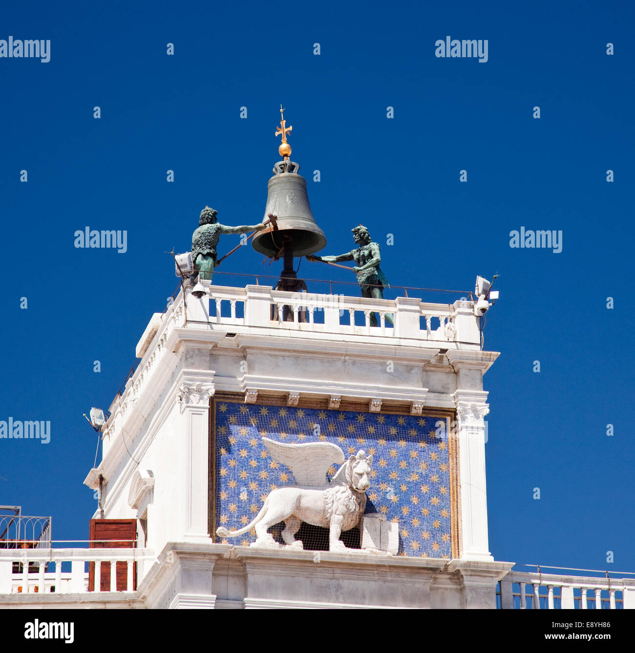 Clock Tower in St Mark's Square Stock Photo