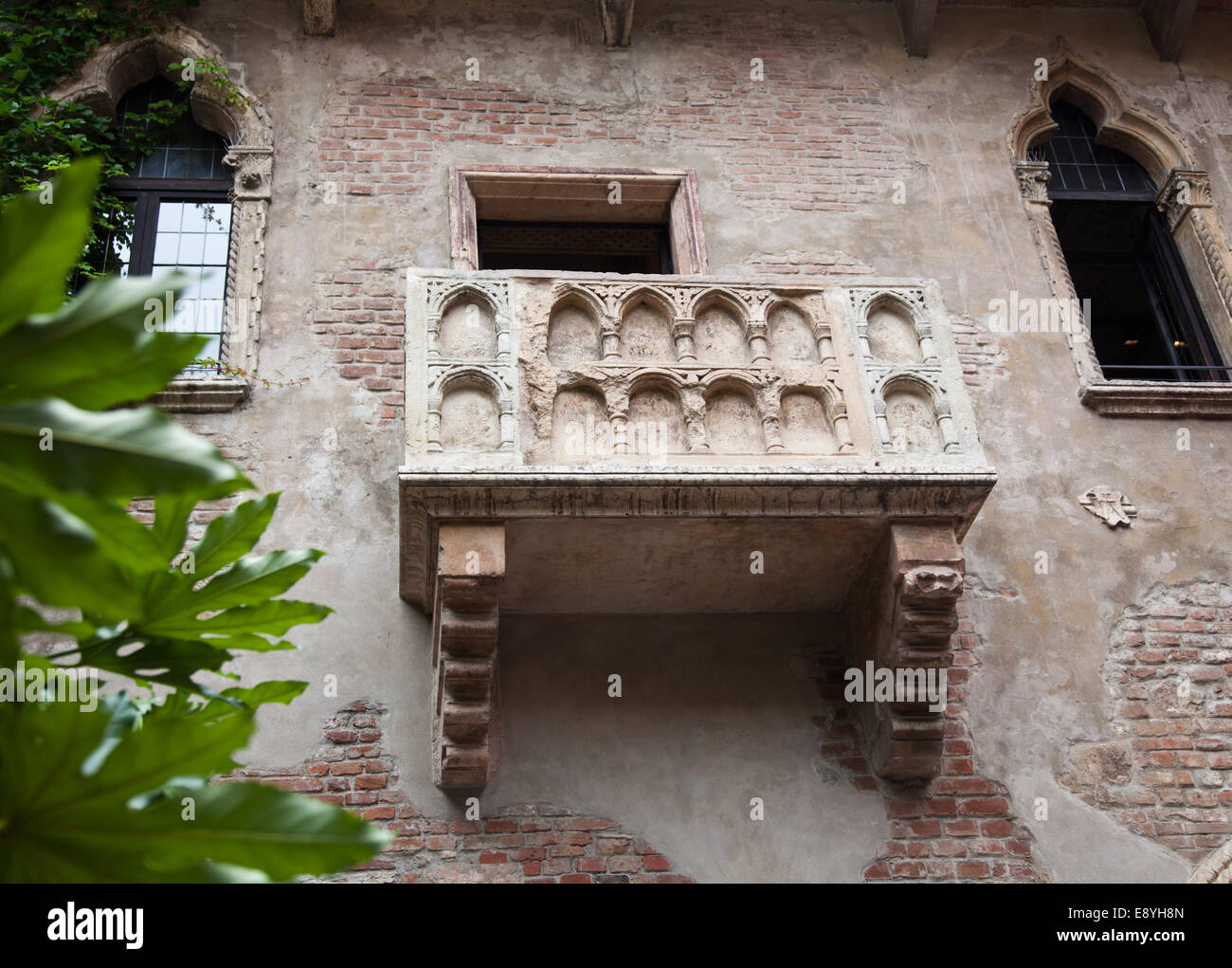 Juliet's balcony in Verona Stock Photo