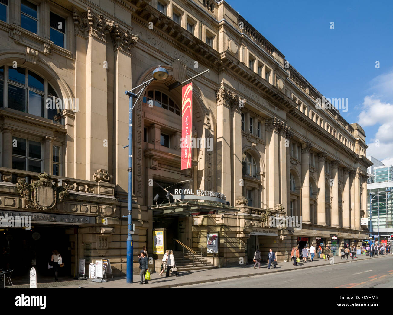 The Royal Exchange Theatre building, Cross Street, Manchester, England, UK. Stock Photo