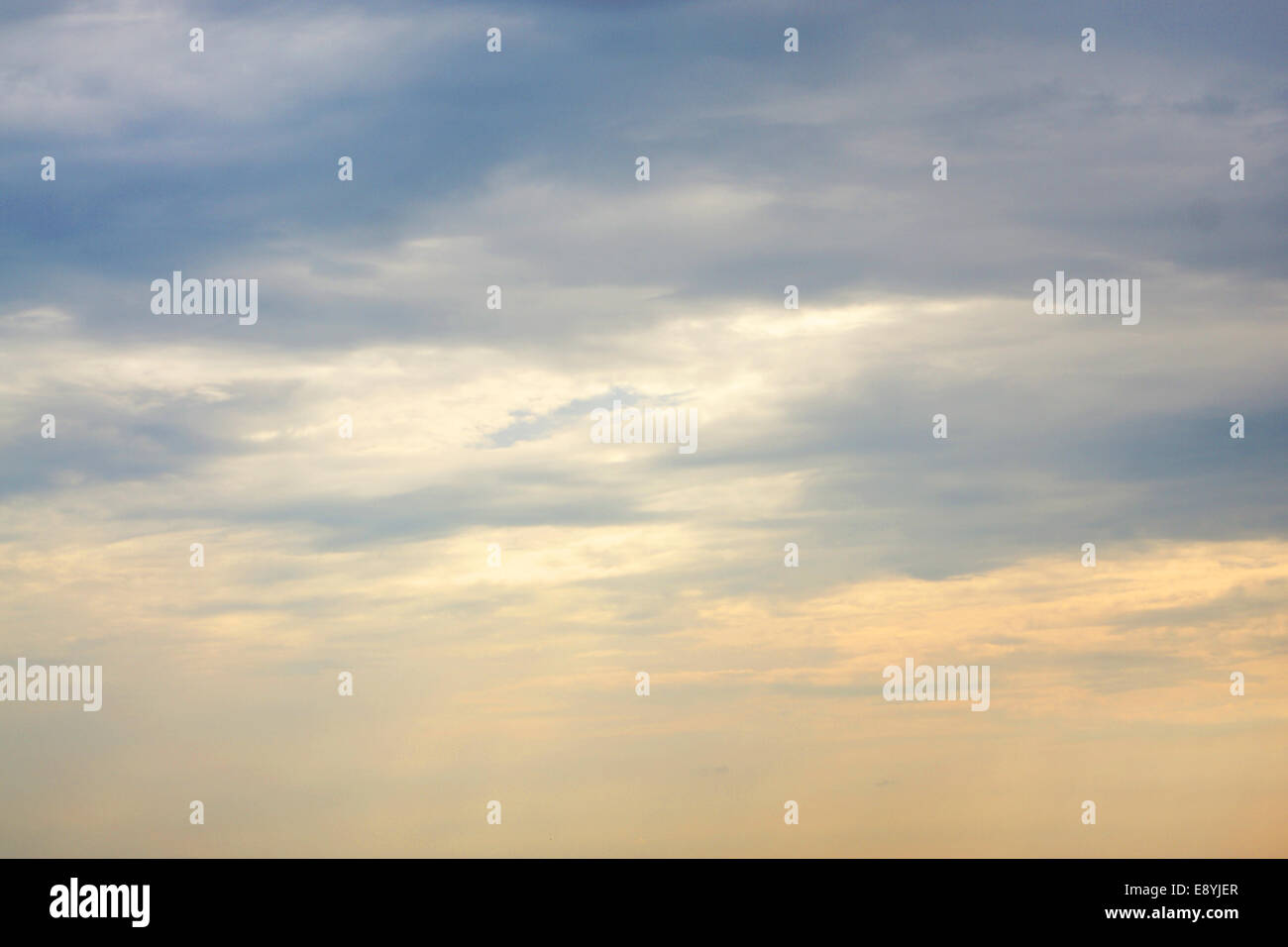 Sky with clouds, for backgrounds or textures Stock Photo