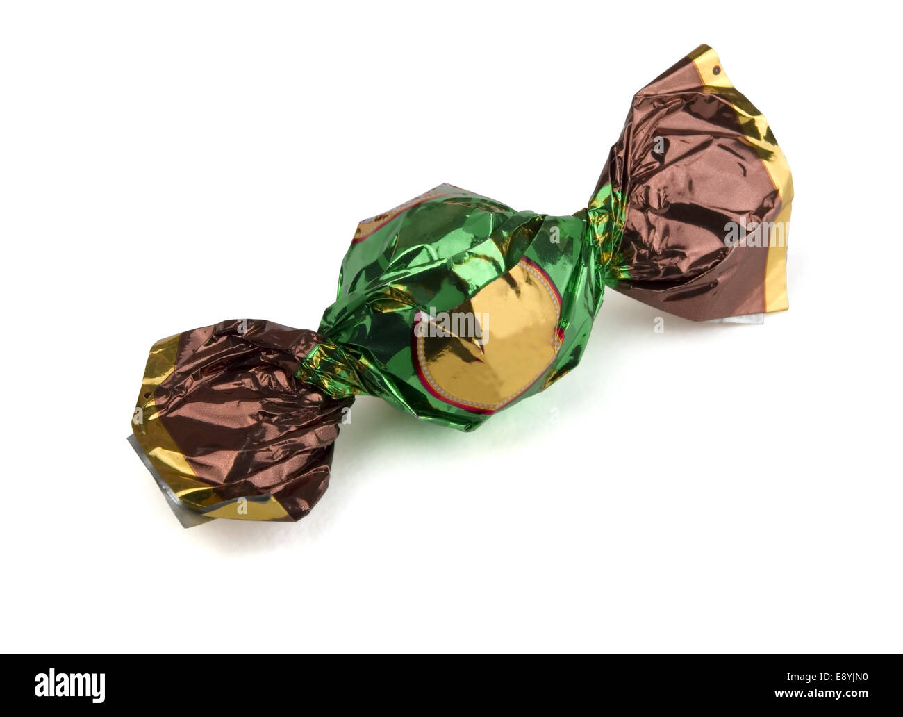 Foil wrapped candy Stock Photo