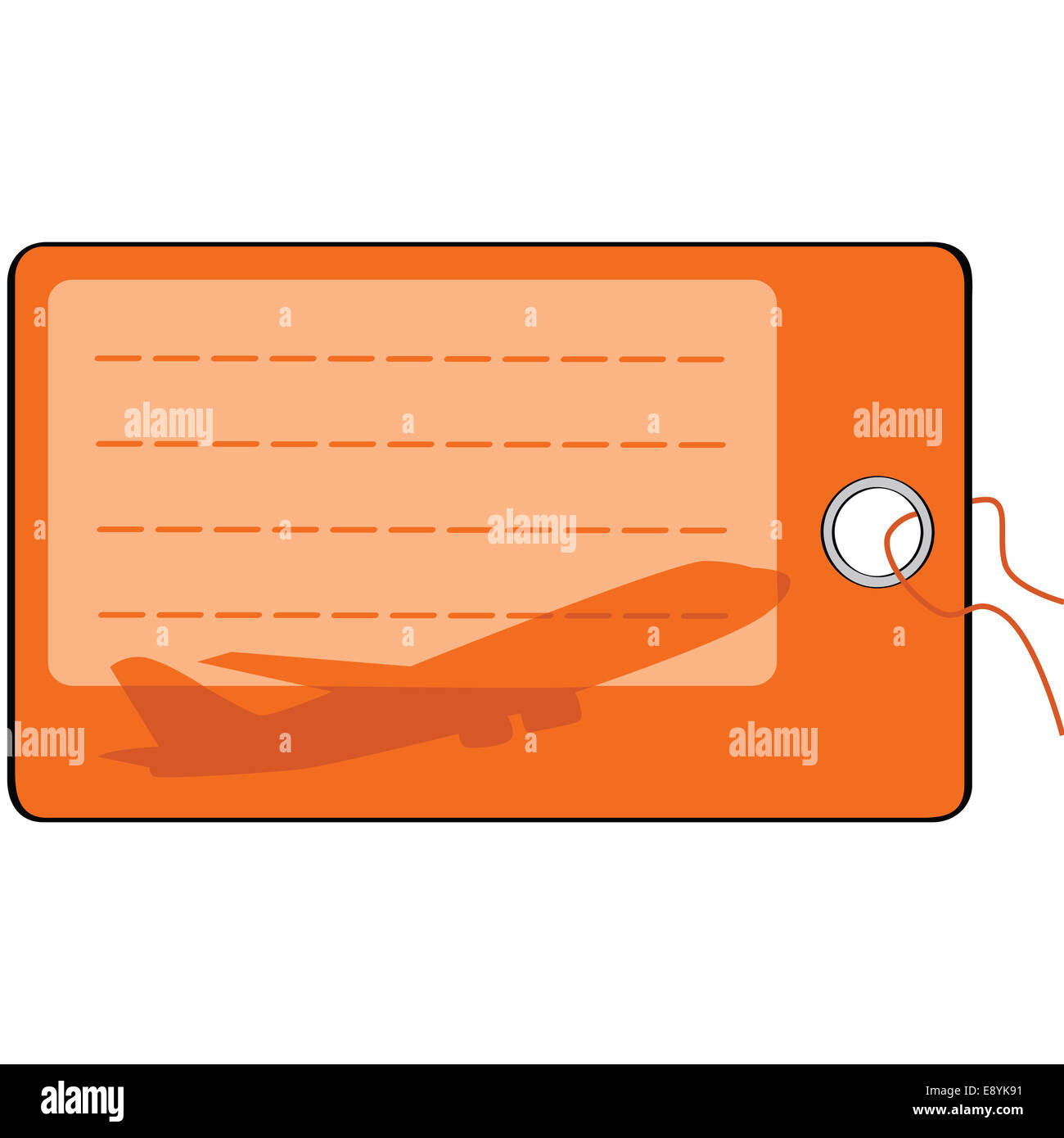 Airplane luggage tag Stock Photo - Alamy