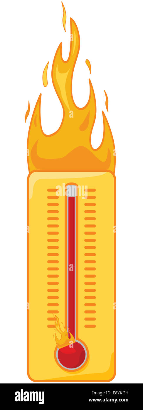 Hot thermometer Stock Photo