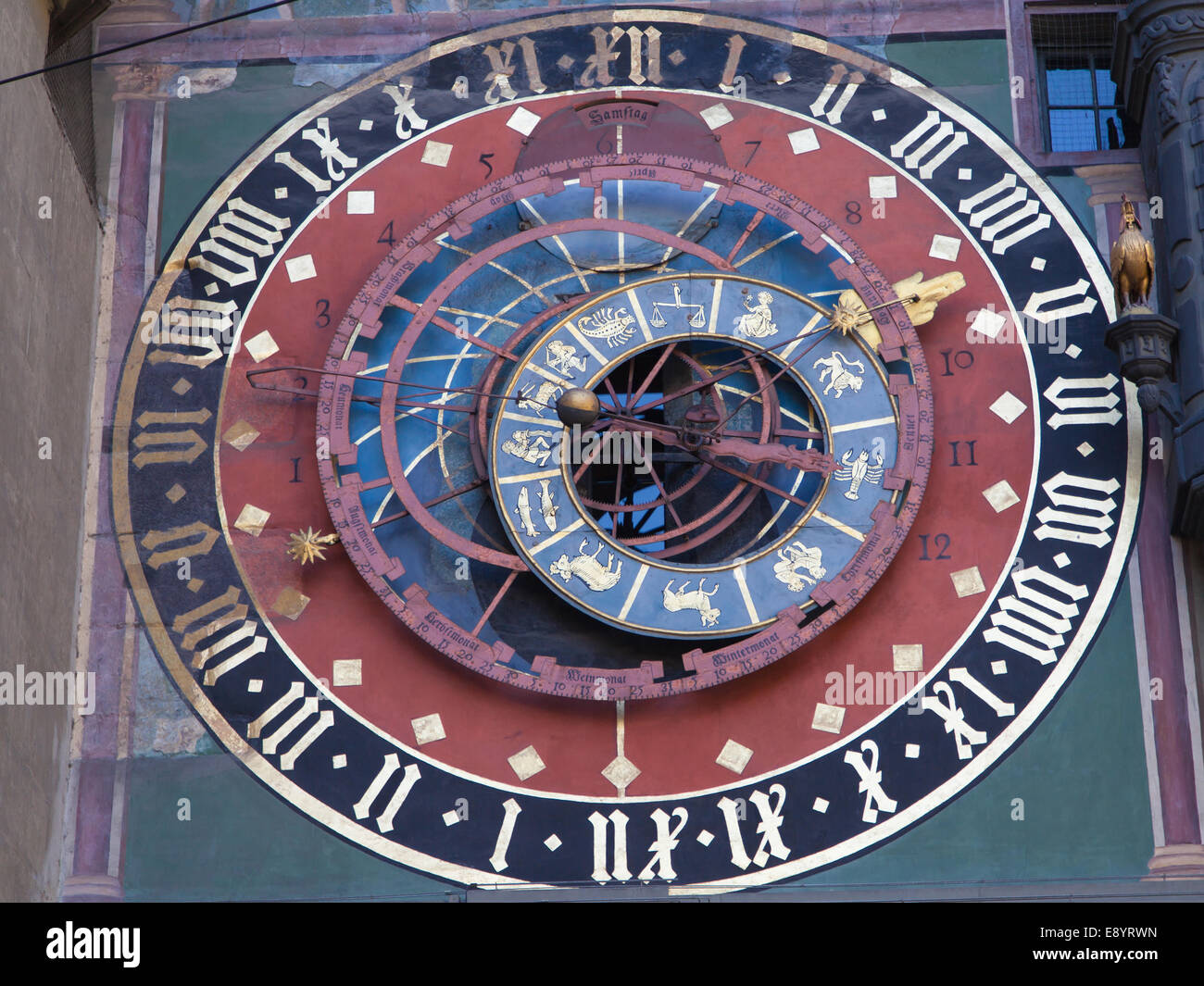 Astronomical Clock of Bern, Switzerland. Stock Photo
