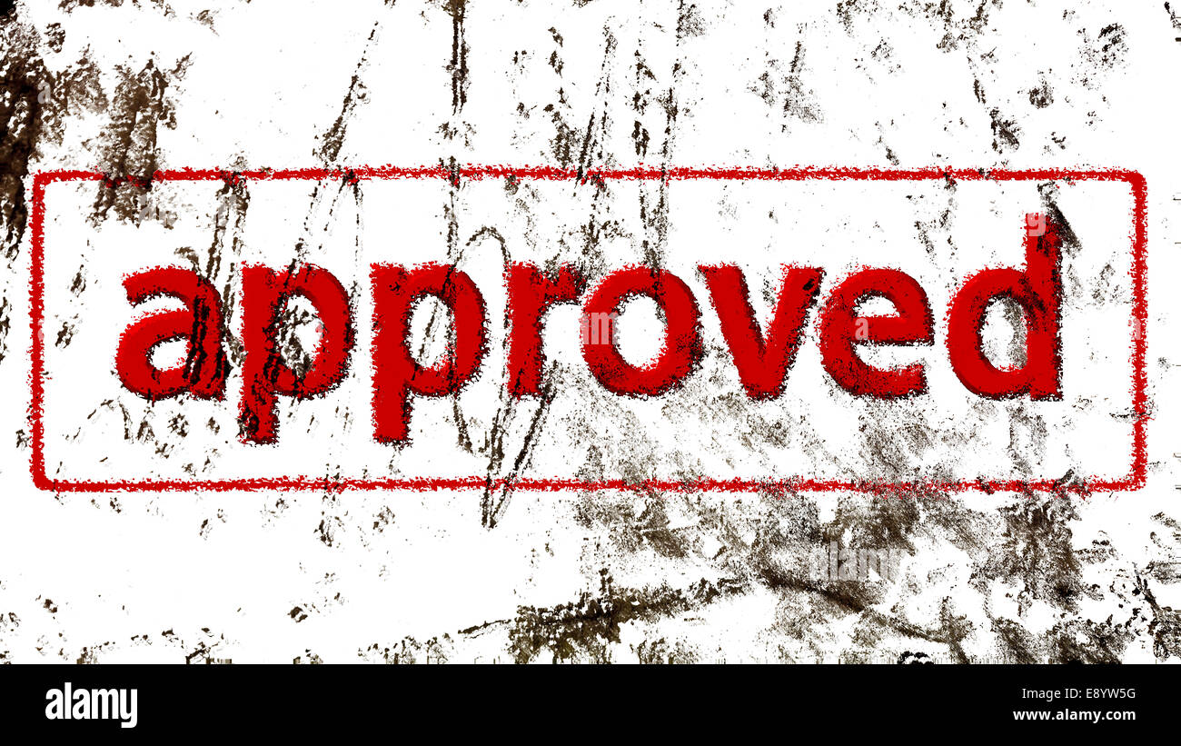 Approved stamp for adv or others purpose use Stock Photo - Alamy