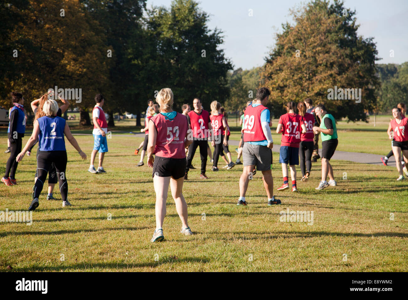 British Military Fitness Exercise on Clapham Common - London UK Stock Photo