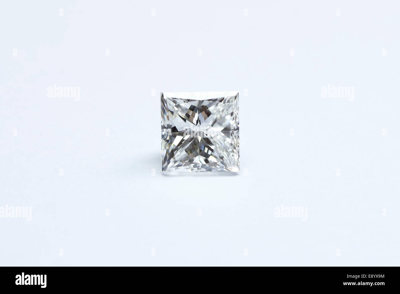 Princess cut loose diamond Stock Photo