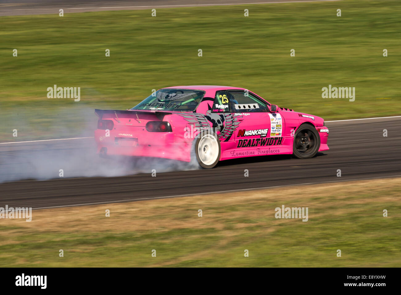 Drifting Ty Croes Anglesey Championship North Wales Uk Stock Photo