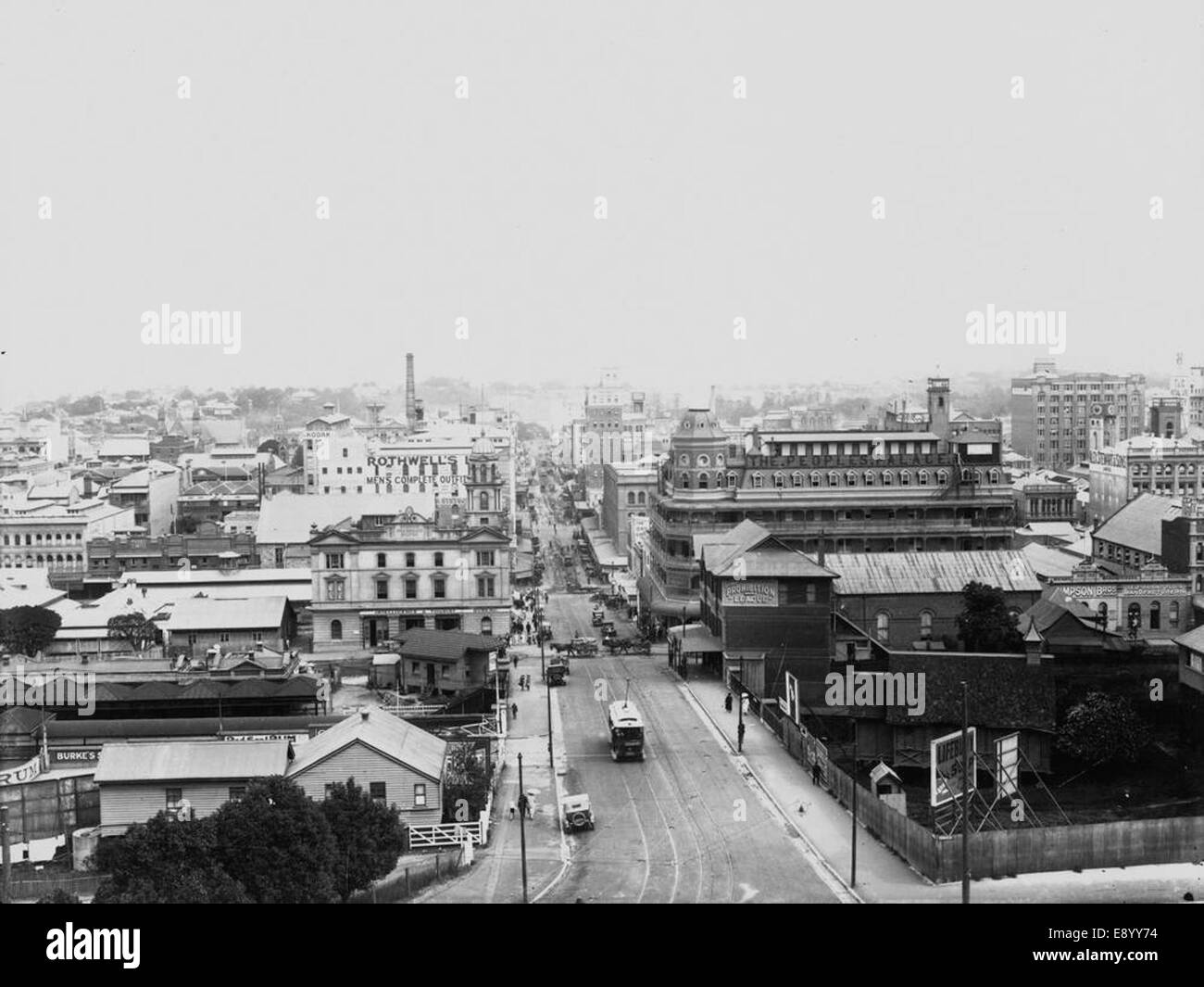 View looking down Edward Street, Brisbane, ca 1926 14148782999 o Stock