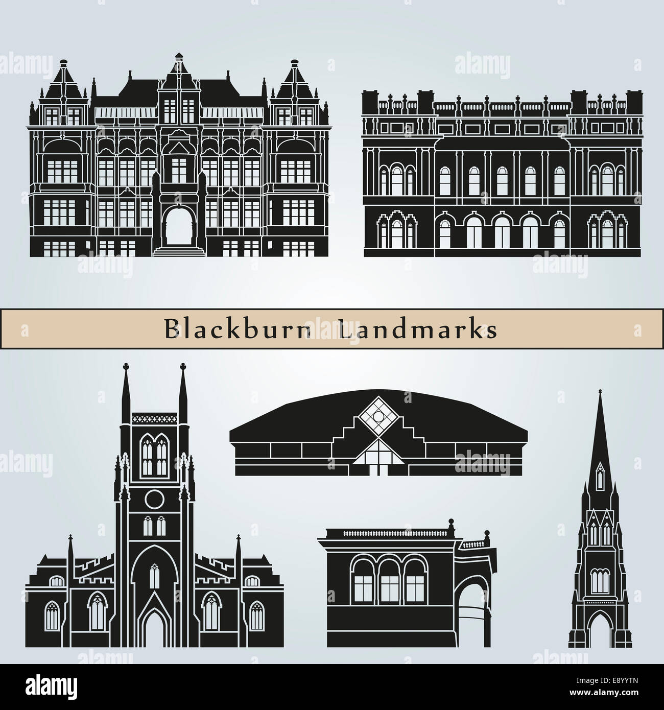 Blackburn landmarks and monuments Stock Photo