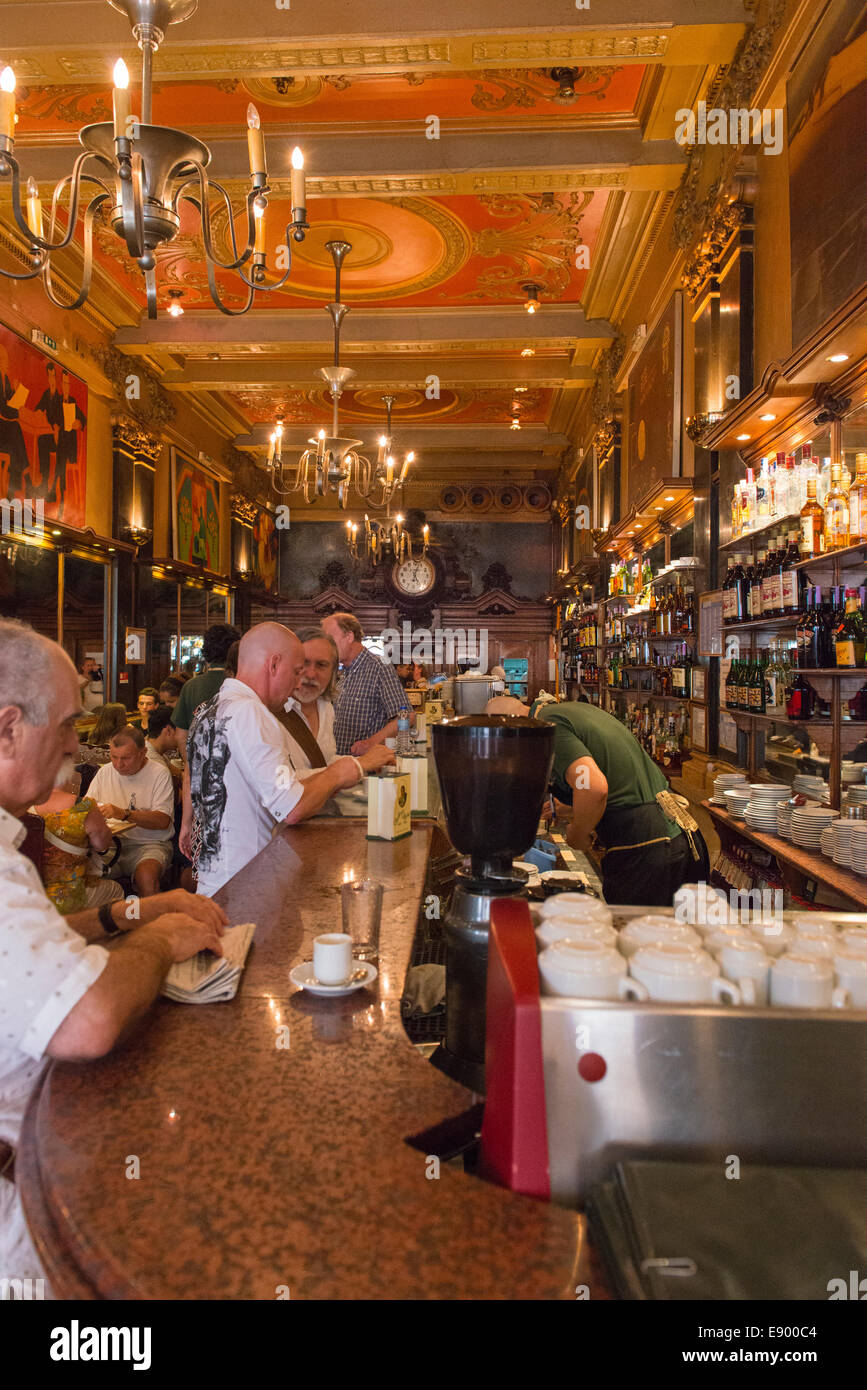 Portugal Lisbon Baixa Chiado Rua Garrett Art Nouveau deco bar