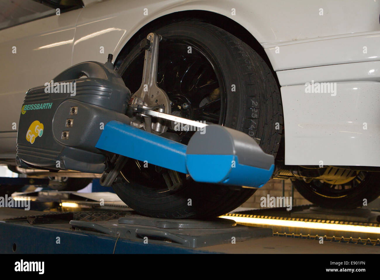 Wheel Alignment in car Stock Photo Alamy