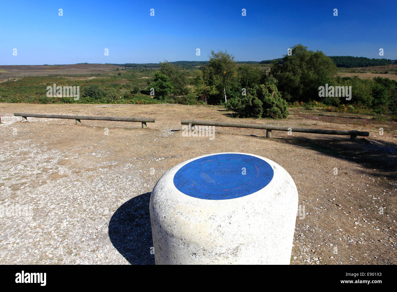 Abbotts Well directional Compass trig point, Hyde village, Hampshire