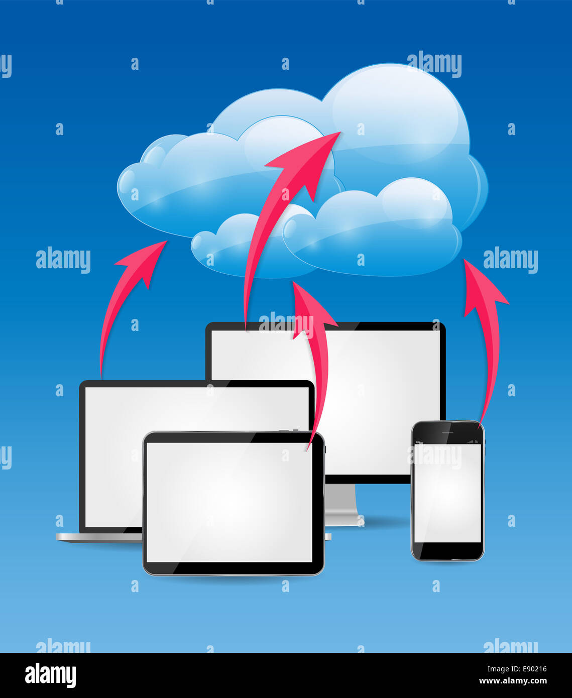 Cloud Computing Business Concept Vector Illustration Stock Photo - Alamy