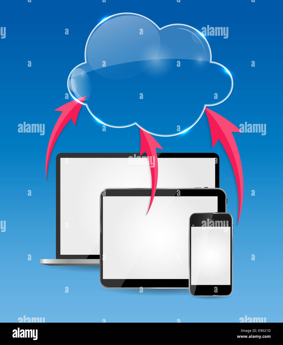 Cloud Computing Business Concept Vector Illustration Stock Photo - Alamy
