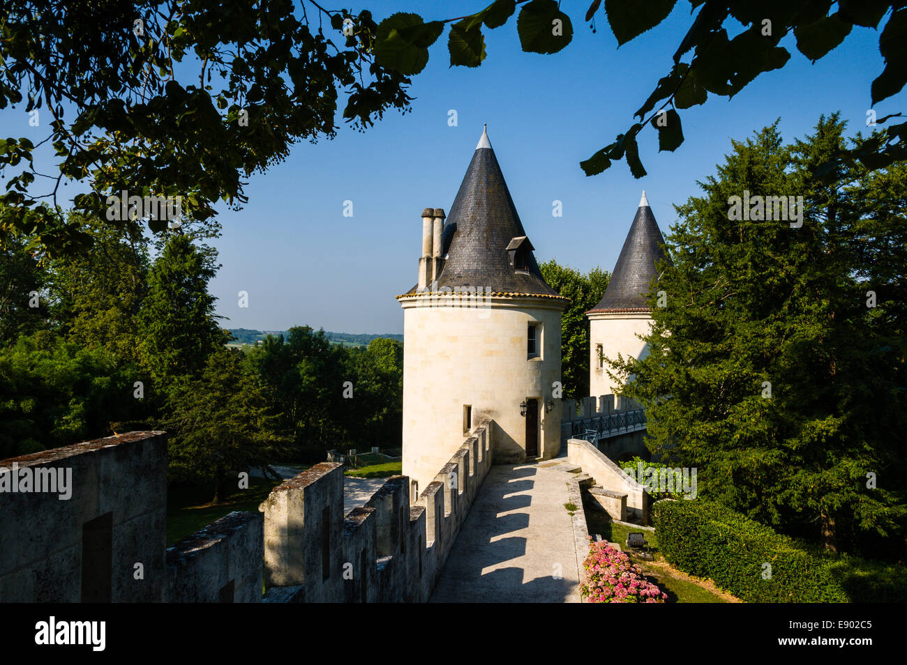 France, Mirambeau. Château de Mirambeau, today a five star hotel. Stock Photo
