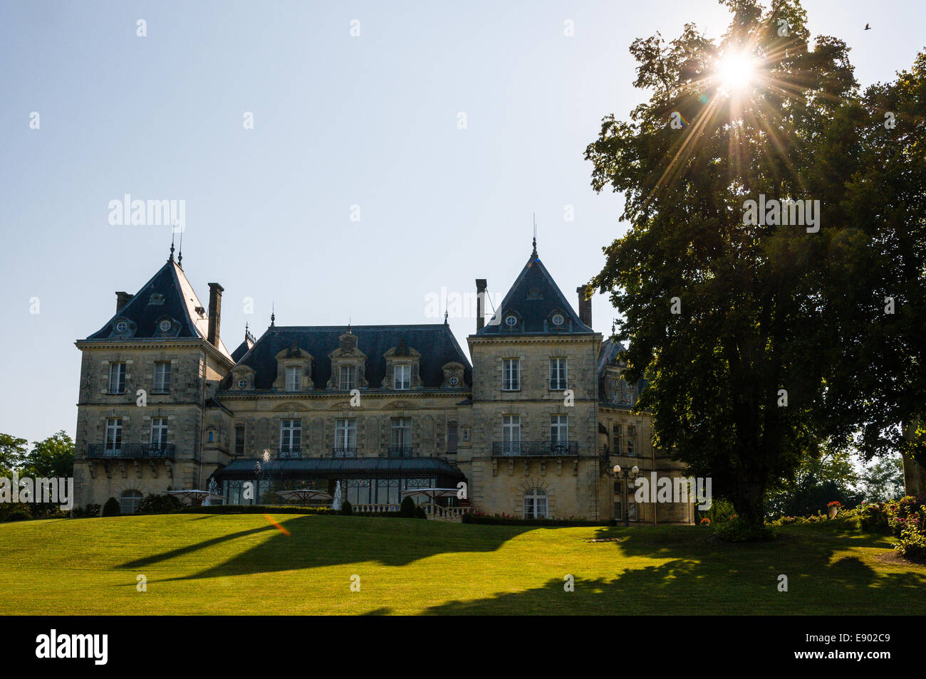 France, Mirambeau. Château de Mirambeau, today a five star hotel. Stock Photo