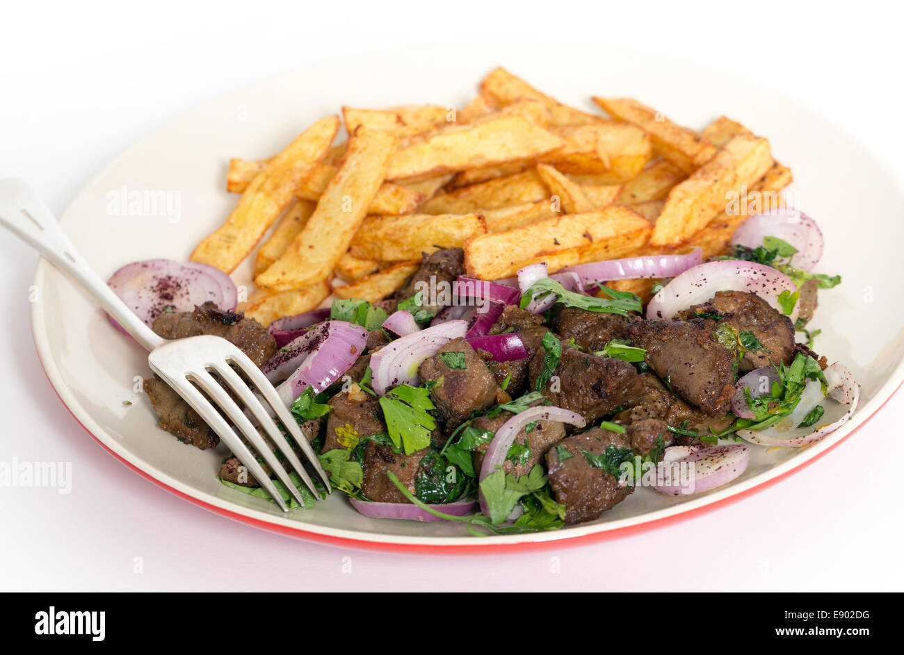 Albanian Liver, a traditional Turkish spiced lamb's liver recipe