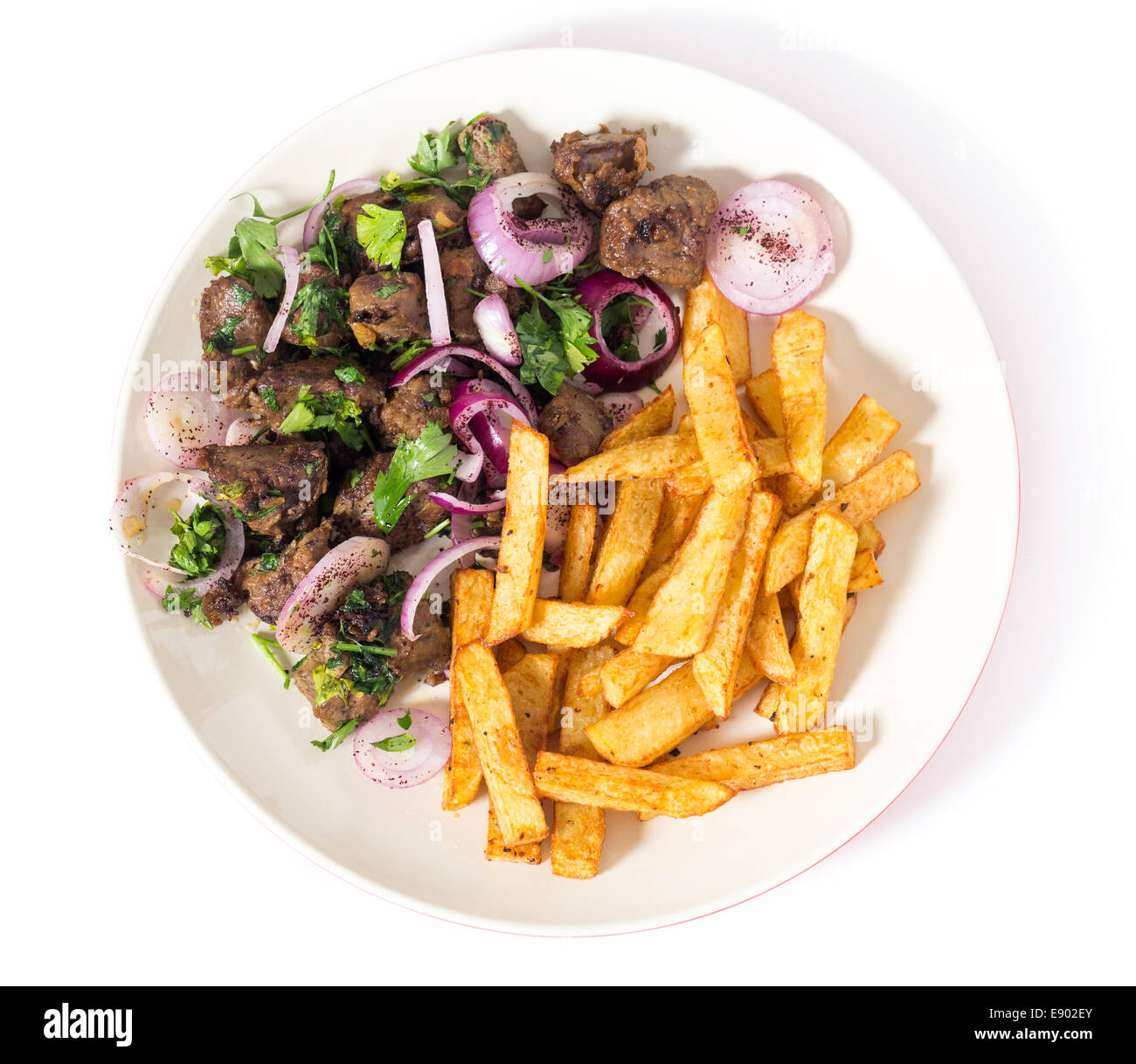 Albanian Liver, a traditional Turkish spiced lamb's liver recipe