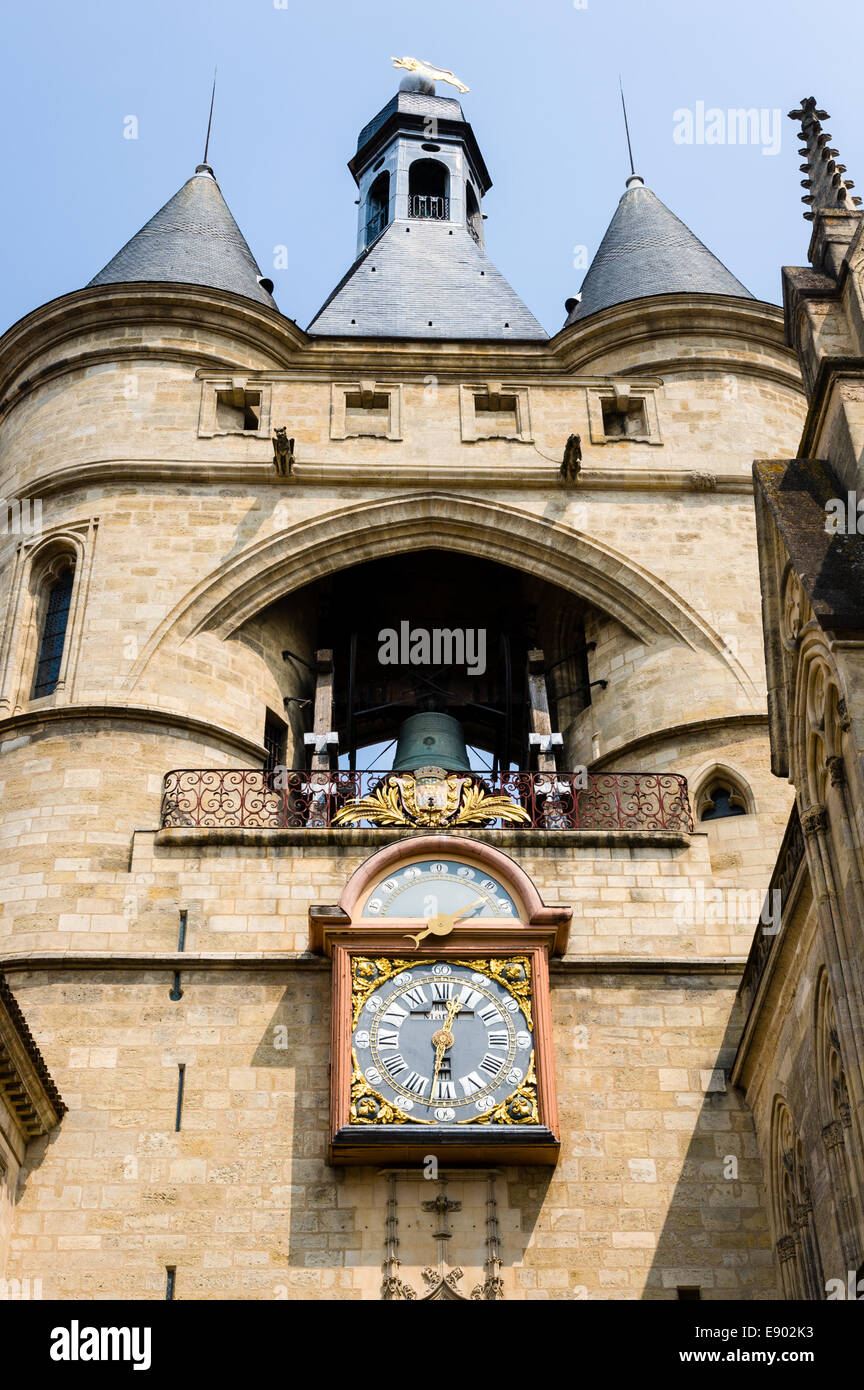 France, Bordeaux. Grosse Cloche Bell Tower. Stock Photo