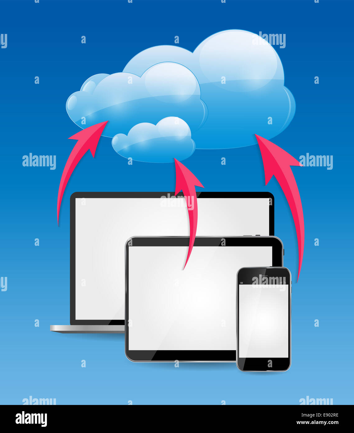 Cloud Computing Business Concept Vector Illustration Stock Photo - Alamy
