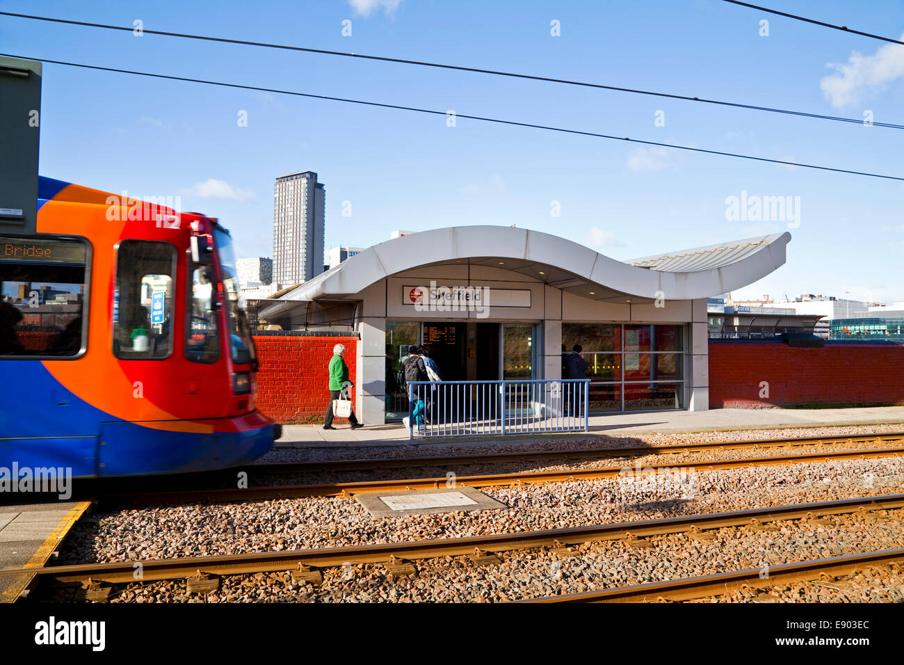 The rear entrance to Sheffield Midland railway station South Yorkshire UK Stock Photo