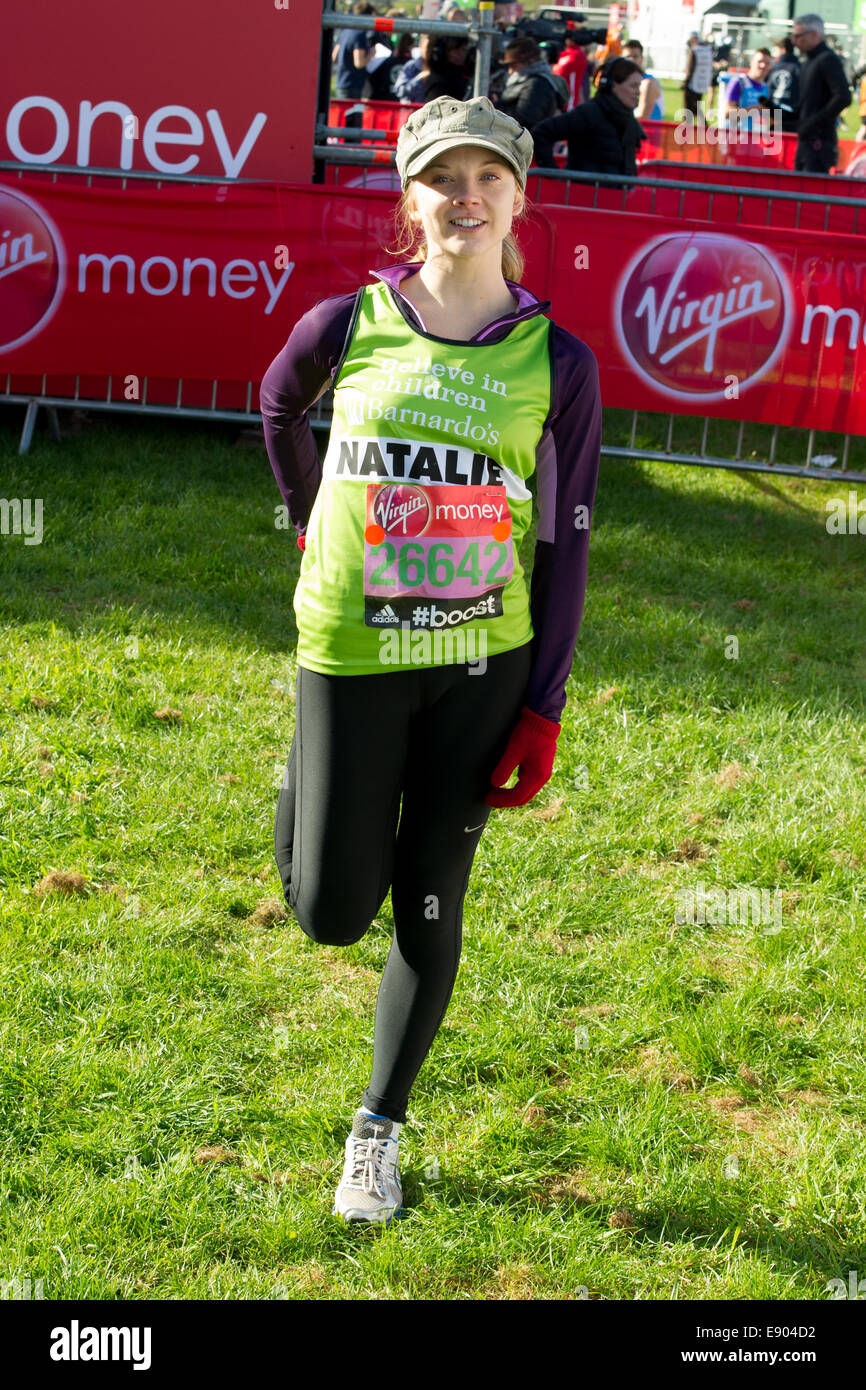Virgin Money London Marathon Celebrity Sightings Featuring Stock - virgin money london marathon celebrity sightings featuring natalie dormer where london united kingdom when 13 apr 2014