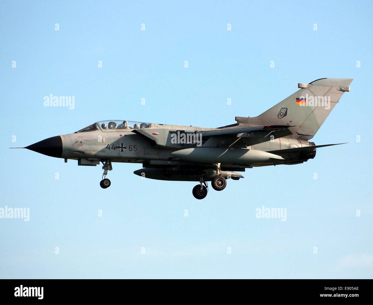 44 65 Panavia Tornado landing at Buchel Air Base, Germany Stock Photo