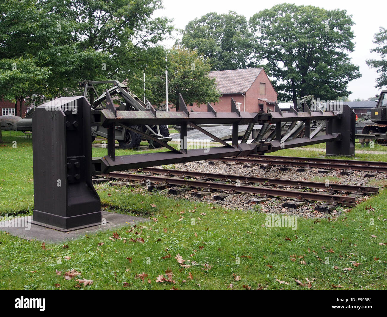 Pantserhek voor spoorbrug over de IJssel, Geniemuseum Vught, photo 2 Stock Photo