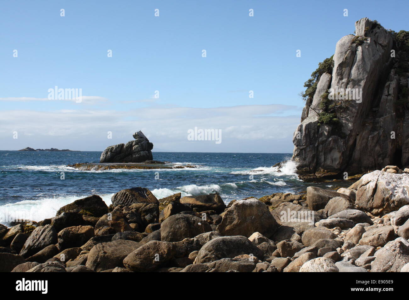 Beach on Stewart island Stock Photo