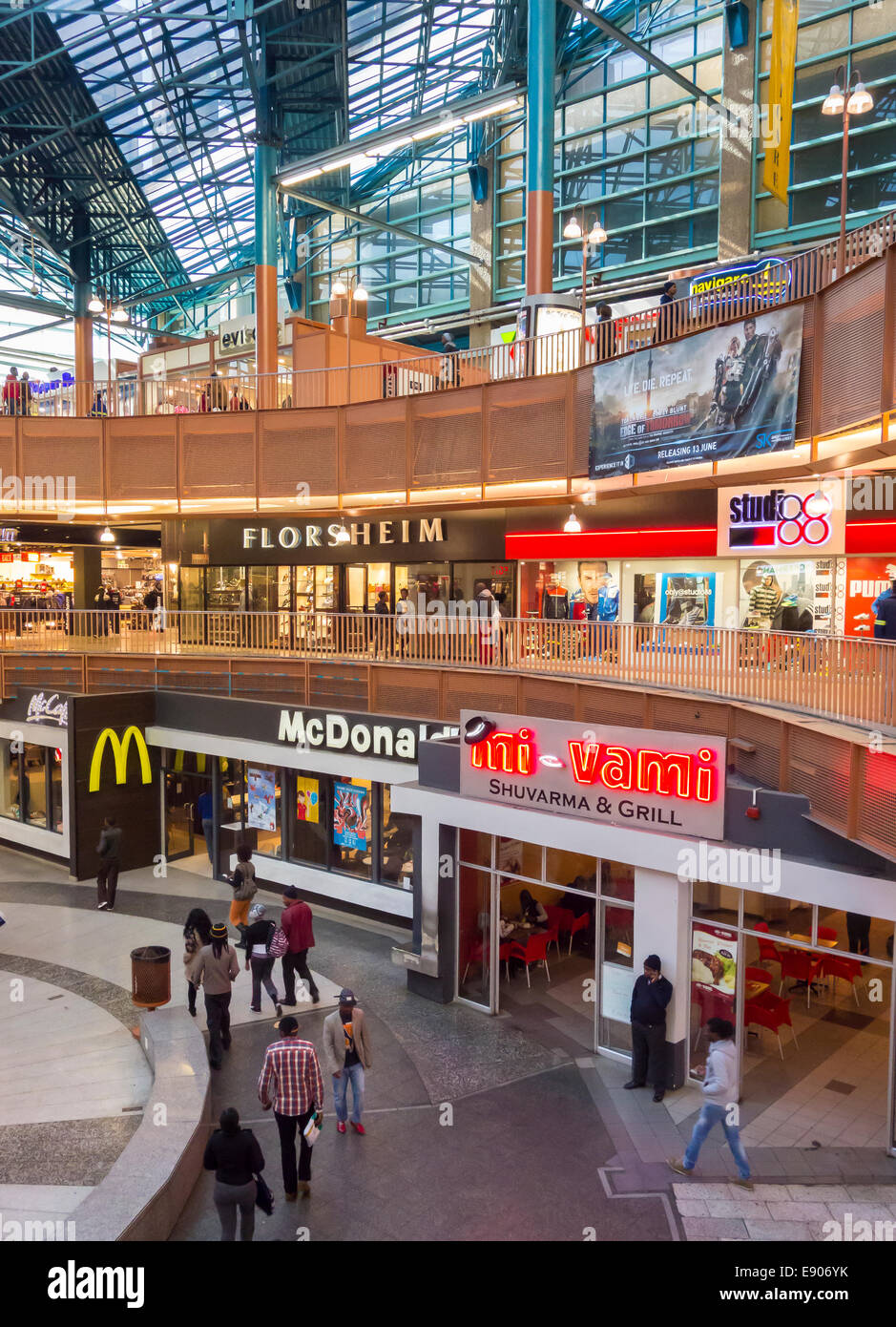 JOHANNESBURG, SOUTH AFRICA - People in shopping center, in Carlton Centre. Stock Photo