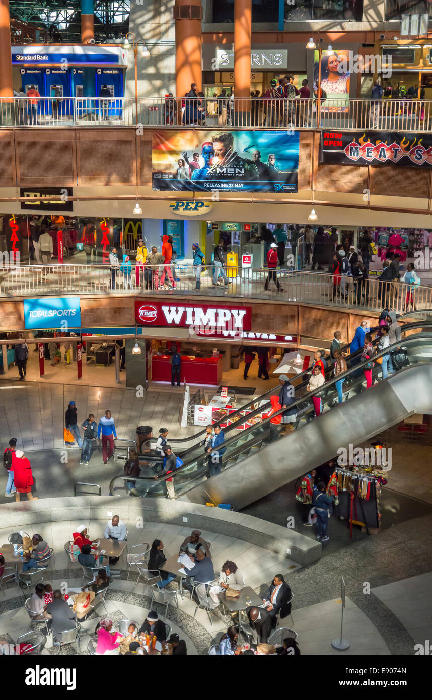 JOHANNESBURG, SOUTH AFRICA - People in shopping center, in Carlton Centre. Stock Photo
