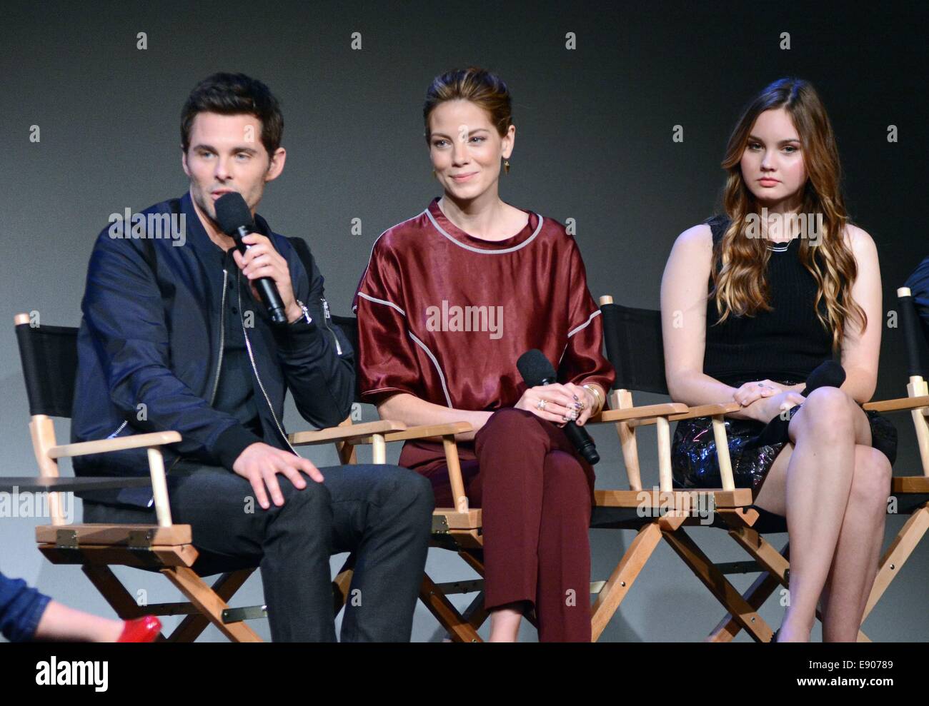 New York Ny Usa 16th Oct 14 James Marsden Michelle Monaghan Liana Liberato At In Store Appearance For Meet The Cast The Best Of Me The Apple Store Soho New York Ny October