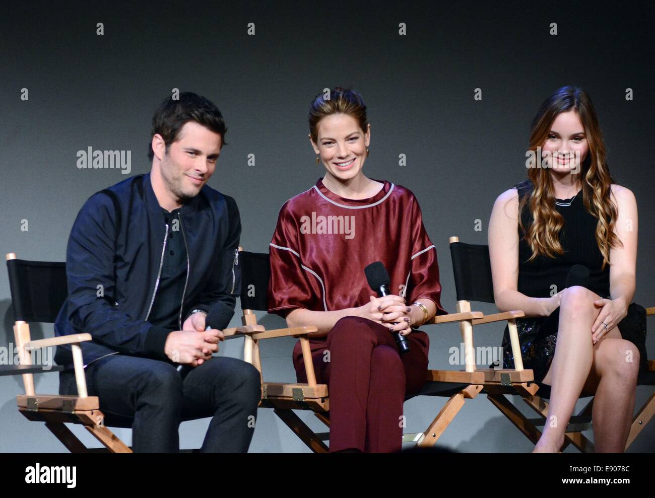 New York Ny Usa 16th Oct 14 James Marsden Michelle Monaghan Liana Liberato At In Store Appearance For Meet The Cast The Best Of Me The Apple Store Soho New York Ny October