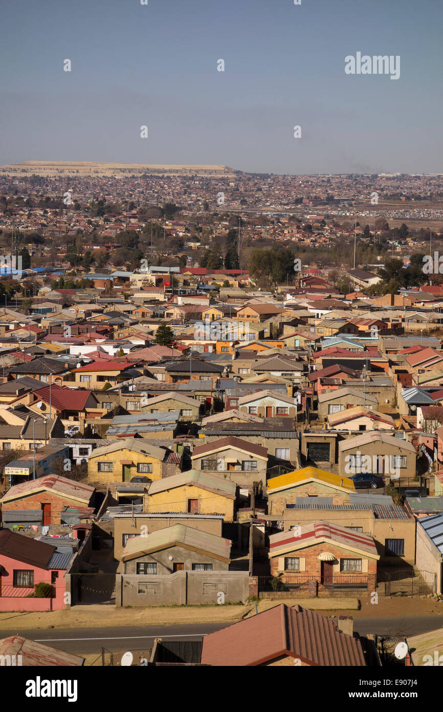 SOWETO, JOHANNESBURG, SOUTH AFRICA - View of Jabulani neighborhood in Soweto township. Stock Photo