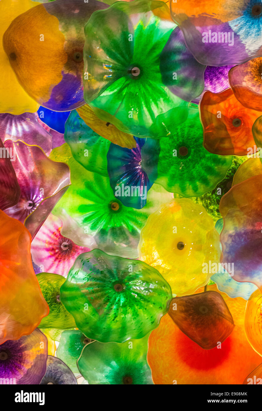 The Hand Blown Glass Flower Ceiling at the Bellagio Hotel Stock Photo Alamy