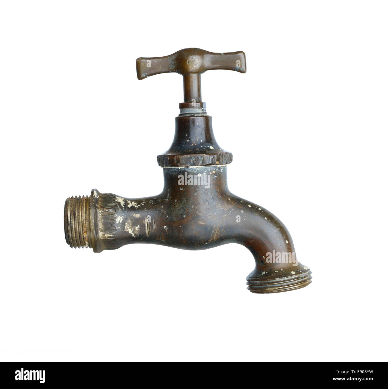 old and used faucet Stock Photo